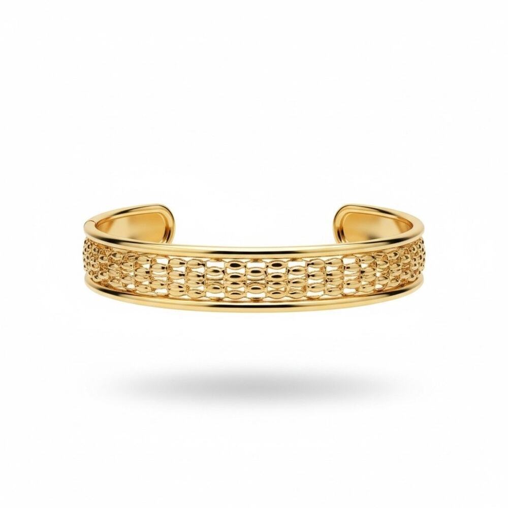 Anne Klein Gold Tone Textured Bangle Bracelet New in Box - Picture 2 of 4